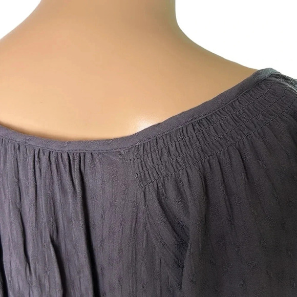 Old Navy Grey dress, NWT,women Small. smocked, tiered ,frill,office ,event - Picture 6 of 8